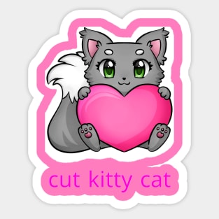 cut kitty cat Sticker